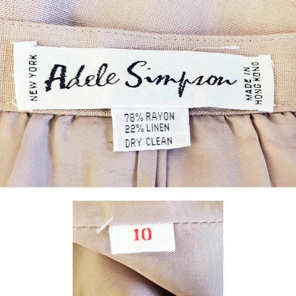 Adele Simpson Womens 40s Style Vintage Jacket Blazer Skirt Suit Dusy Rose 10